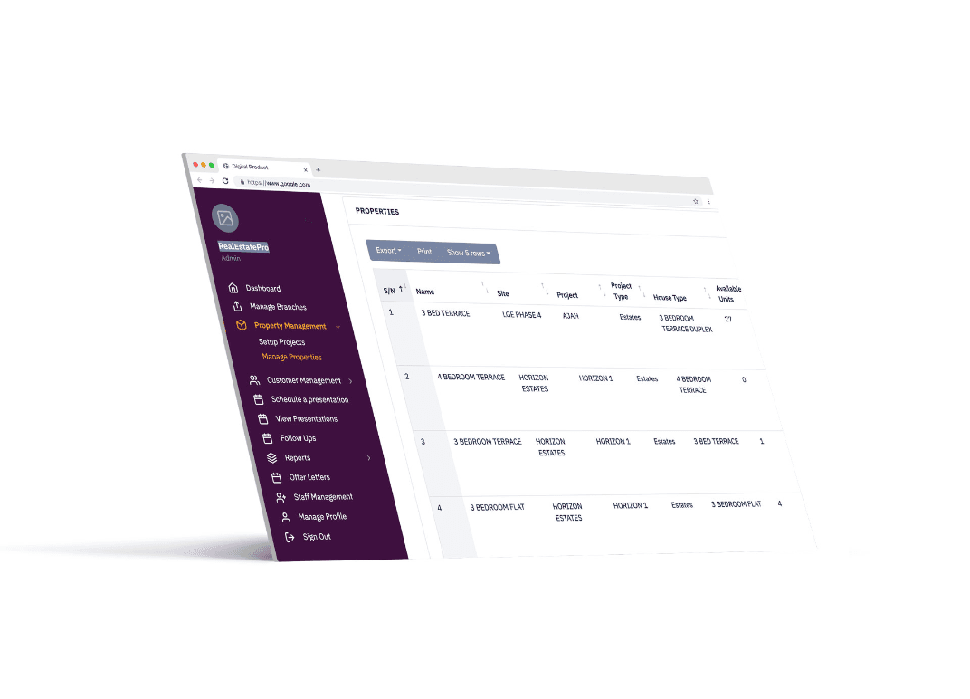 Tenant Records Interface